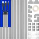 Cord Hider, 157in Delamu Wire Covers for Cords Cable Management, TV Cable Hider Wall Kit, Cable Raceway Cover Wire Hider Management, Cord Hider Wall Mounted TV, 10XL15.7 W0.95 H0.55in Grey (157in L x 0.95in W x 0.55in H)