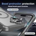 Magnetic for iPhone 16 Case, [Compatible with MagSafe][Military Grade Drop Protection][Heavy Duty Protection][Non-Slip][Shockproof] 2-Layer Durable Bumper Phone Case 6.1''-Gray