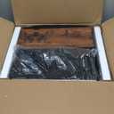 Huuger Night Stand Set of 2, Nightstand with 2 Drawers, Bed Side Table with Open Shelf, Wooden Top, End Table, Fabric Drawer, for Bedroom, Rustic Brown