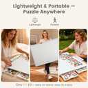 ALL4JIG 1500 Pieces Lightweight Rotating Plastic Puzzle Board with 6 Sliding Drawers and Protective Cover, 360° Lazy Susan Design, 25.98"×34.25” Portable Spinning Puzzle Table for Adults, Ideal Gift