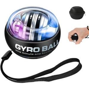 Wrist Ball, 2026 Upgraded Wrist Ball Exerciser,Auto-Start Gyroscopic Forearm Exerciser,Enhance Grip Strength,Hand Strengthening Devices,Adjustable Resistance,with LED Lights