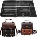 RIVEENY Backpack Acrylic Template,Leather Pattern Acrylic Leather Templates for Womens Work Backpack Purse Waterproof Anti-Theft Travel Back Pack (AAB-582)