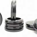 1-3/4 in Rubber Grommets for Wiring, 1-1/2 in ID Single-Sided Rubber Plugs for Round Holes, Firewall Grommet Automotive, Wires Cables Protection for Metal Electric Box, 6 Pcs 38x45 mm, Black