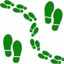 25 Pairs 50 Prints Leprechaun Footprint Floor Decals Stickers St Patrick's Day Decorations for Floor Sign Guide Directions Feet Distance Wall Decals Party Decor (02 Green)