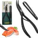 Fish Bone Plier/Tweezer Stainless Steel  Fish Deboning Tools for All Kind of Fish., Small, Black