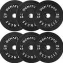 Fitvids 2" Olympic Bumper Plate Weight Plates with Steel Hub, 120-Pound Set, 2x 10LB, 2x 15LB, 2x 35LB