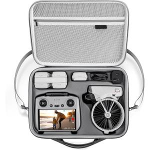 STARTRC PHOTO Flip Case for DJI Flip Fly More Combo,Portable PU Leather Shoulder Bag Can Organizes RC2/RC-N3 Remote/7 Original Batteries/Charging Hub/65W Charger/Drone Accessories