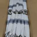 Supernal 120pack Silver Plastic Silverware,Rolled Plastic Silverware,Pre Rolled Napkins with Cutlery Set,Wrapped Disposable Cutlery Set with Napkin Perfect for Mother's Day, Birthday, Wedding,Catering