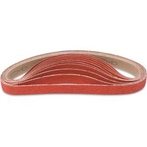 Red Label Abrasives 1 X 18 Inch 80 Grit Sanding Belt - Industrial Grade Ceramic - 10 Pack - For Knife Sharpening and Metalworking