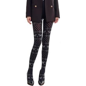 Sahabowi Women Tights, Sheer High Waist Pantyhose, Vintage Control Top Stockings, Sa Siwa12 (Black)