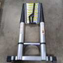 JADDUO Telescoping Ladder,26.2 FT Extension Ladder,Aluminum Lightweight Telescopic Ladder with 2 Triangle Stabilizers, Telescoping Attic Ladders RV Ladders for Travel