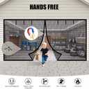 Garage Door Screen for 2 Car Garage-16x8FT Magnetic Garage Door Screen with 6 Roll Up Starps for Patio, Outdoor Black