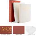 Set of 3 Linen Decorative Books for Home Decor,Modern Faux Decorative Book Stack for Decoration,Fashion Design Fake Books for Coffee Table/Bookshlef/Mantel Decor (Camel)