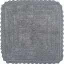 DII Crochet Collection Reversible Bath Mat, Square, 24x24, Gray (Grey)