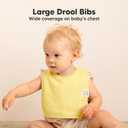 KeaBabies 8-Pack Organic Baby Bibs for Boys, Girls - Super Absorbent Cotton Drool Bibs for Baby Girl & Boy, Teething Toddler, Drooling Newborn, Ultra Soft & Machine Washable (Dawn)