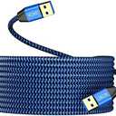 USB to USB Cable,Durable Braidedfor USB 3.0 Male to Male Type A to Type A Cable Data Transfer Compatible with Hard Drive, Laptop, DVD Player, TV, USB 3.0 Hub, Monitor, Camera, Set Up Box and More