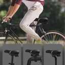 Bicycle Seat Replacement, Bike Seat for Men and Women, Comfort Wide Bike Saddle Memory Foam Padded Soft Bike Seat Cushion Compatible with Peloton, Mountain, City Bikes, Indoor Exercise Bikes