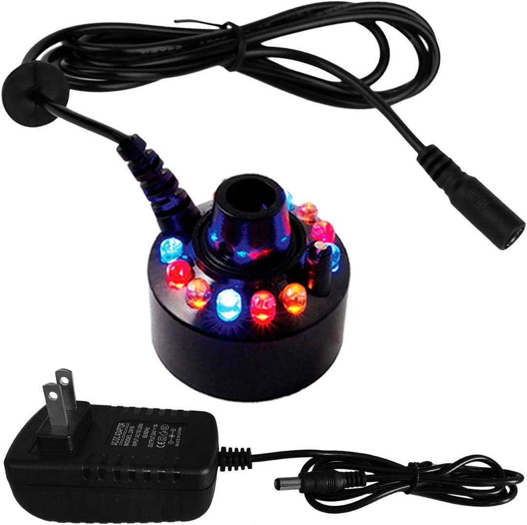 PULACO Mist Maker, Indoor Fountain Mister Foggers, Small Pond Fog Machine Atomizer Air Humidifier Perfect for Water Feature, Halloween