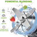 Commercial Blender for Smoothies 2200W, 80 Oz, 15 Speeds, 6-leaf Stainless Steel Blade, Heavy-Duty Commercial Blender for Smoothies, Ice Crush, Shakes, Self-Cleaning, Black