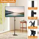 TV Stand with Mount 360 Degree Swivel TV Floor Stand Height Adjustable and Tilt Function Universal Floor TV Stand for 12 to 43 inches Flat Screen or Curved TVs Monitors Display Trolley Stand