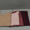 Amazon Essentials Women's Slim-Fit Camisole for Layering and Everyday Wear, Pack of 4 (Large, Camel/Dark Burgundy/Light Burgundy/Pale Mauve)