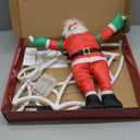 Toodour Christmas Decorations Lights Outdoor, 2.8FT Christmas Parachute Lights with Santa Claus, Waterproof 8 Modes Hanging White Xmas Light - Holiday Decorative Light for Indoor Eave Roof