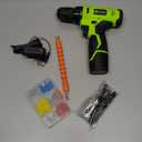 FADAKWALT Cordless Drill Set,12V Power Drill Set with Battery and Charger, Electric Driver/Drill Bits, 3/8'' Keyless Chuck,21+1 Torque Setting, 180 inch-lbs, with LED Electric Drill Set (Green)