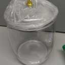 Nuogo Large Candy & Cookie Jar with Lid Plastic Apothecary Jars Large Food Storage Container Unbreakable Kitchen Storage Jar for Cookie, Candy, Snack and Dried Foods DIY Gift(1gallon/128oz)