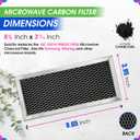 Microwave Filter Replacement 8.67" x 3.95" for JX81H WB02X10956 GE Microwave Charcoal Filter - Fits Samsung Carbon Filter - Freshens and Filters Kitchen Air in Over-the-Range Oven Stove Fan (2-Pack)