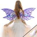YKW Butterfly Fairy Wings for Adults, Fairy Wings for Women Accessories, Ideal for Cosplay, Halloween and Dress-Up Parties