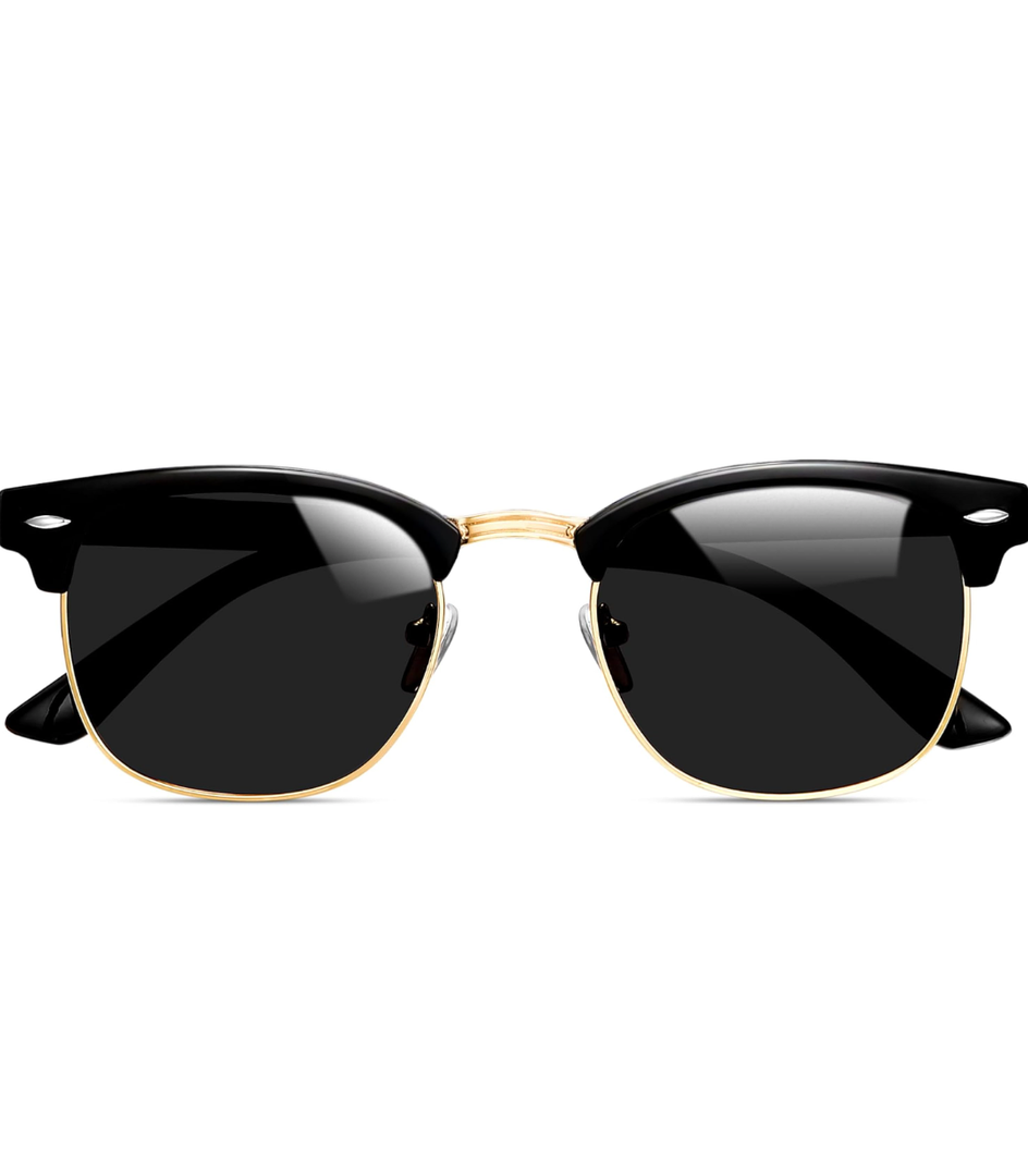 livho Rimless Trendy Polarized Sunglasses Men Women, Retro Sun Glasses for Men Women 2025, Semi Rimless UV Protection Shades