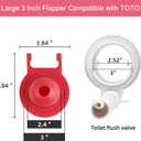 Hibbent Large 3-Inch Toilet Flapper Replacement Compatible with TOTO flapper Model G-Max, THU138S, THU175S and THU331S- Oversized Sealing and Easy to Install