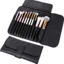 Makeup Brush Roll, Makeup Brush Holder Case, Travel Makeup Brush Holder Makeup Brush Pouch, Portable PU Leather Cosmetic Brushes Bag