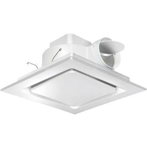 Bathroom Exhaust Fan 10" Panel Ultra Quiet without Light8x8 Mount, 1.0 Sone 110CFM, 4" Duct for Bathroom/Garage/Home (8in(Hole Size))