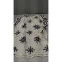 Women Floral Embroidered Blouse Ruffled V-Neck Flutter Sleeve Top for Summer Brunch Casual