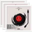 Fxojyvo Vinyl Record Frame for the Wall Display Album Cover, White 12.5 x 12.5 Frame for any 12 Inch LP Record with Cover - 3 Packs/White