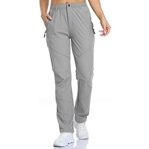 SPOSULEI Womens Summer Lightweight Pants Outdoor Nylon Quick Dry Travel Golf Hiking Sweatpants with Zipper Pockets, Size XS