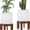 2 Pack Wood Plant Stand Indoor Holders for Plants, Sturdy Flower Pot Stands Plants Shelf, Wooden Stool for Patio Plant Stand, Fit 5-18 Inch Variety Flower Pots, Easily Assemble