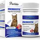  Probiotics for Cats Digestive Enzymes with Prebiotics for Gut Health, Constipation & Diarrhea Relief, Immune & Itch Support Best By: 06/06/2026