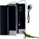 Reptile Heating Mat, 2PCS Reptile Heating Pad with Temperature Adjustment for Reptiles Tortoise Snakes Lizard Gecko Hermit Crab Amphibians - Removable Terrarium Heat Mats(7W, 6x11 inches)