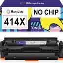 Compatible 414X Black Toner Cartridge Replacement for HP 414X W2020X to Use with HP Color Pro MFP M479fdw M479fdn M479dw M454dw M454dn (1 Black, NO CHIP)