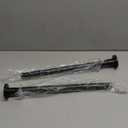 CorkLatta Black Shower Curtain Rod 32 to 43 Inch, 1 Inch Diameter Adjustable Spring Tension Stainless Steel Telescoping Rod, Easy Install, No Rust