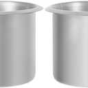 2 x 4pcs Single Stainless Steel Cup Holder, Silver Drop-in Anti-Spill Storage Solution or Replacement Item (8.00X8.00X5.60CM)