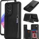 iCoverCase Compatible with Samsung Galaxy A53 5G Case with Card Holder, A53 5G Wallet Case for Women Men [RFID Blocking] PU Leather Protective Phone Case for A53 5G (Black)