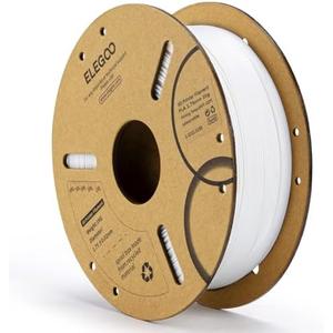 ELEGOO PLA Filament 1.75mm White 1KG, 3D Printer Filament Dimensional Accuracy +/- 0.02mm, 1kg Cardboard Spool(2.2lbs) 3D Printing Filament Fits for Most FDM 3D Printers