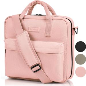 Sturdy 3 Ring Zipper Binder with Shoulder Strap for School - Beautiful 2 Inch Zip Up Binder with Extra Pockets Holds 500 Sheets, Books & Laptop - Easy to Carry Trapper Keeper Made of Premium Fabrics (Pink)