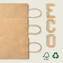 MESHA Brown Paper Bags 5.25x3.75x8 Inch Kraft Small Gift Bags with Handles Bulk,100 Pack for Small Business,Birthday Wedding Party Favor