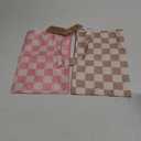 Tiny Twinkle Mess Proof Wet Bags | 2-Pack Reusable Waterproof Wet Bags for Swimsuits | Baby Clothes | Travel & Diaper Bag (Pink, Brown Checkers)