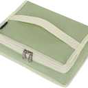 FlowFly Small Insulated Lunch box Portable Soft Bag Mini Cooler Thermal Meal Tote Kit with Handle for Work & School, Light Matcha