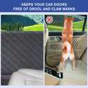 ALLANSING Dog Car Door Protector 2-Pack, Protects Doors from Dog Scratches, 900D Heavy Duty Thick Fabric, Window Roll Compatible & No Tint Damage, Secure Fit for Cars/SUVs/Trucks